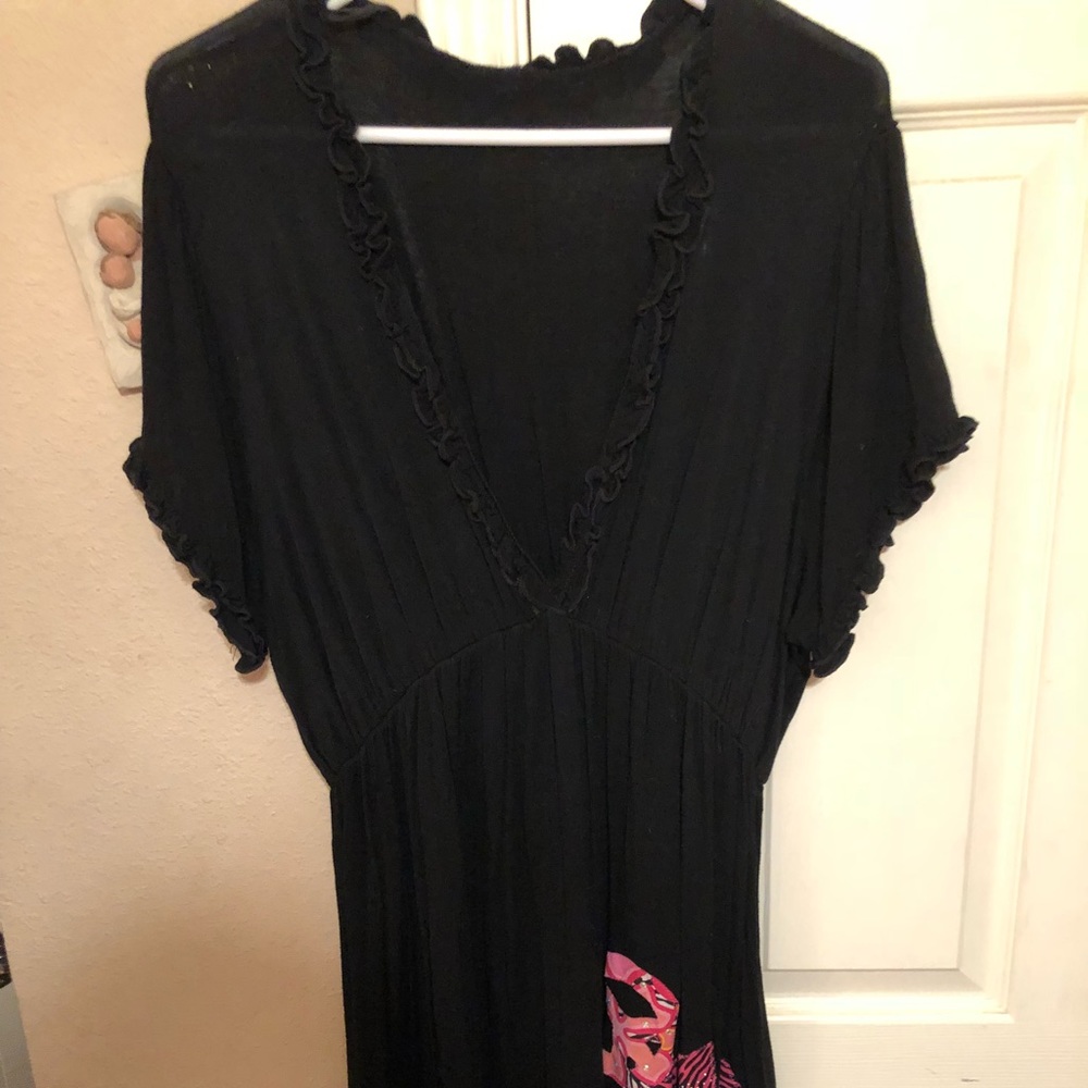 Dress with pink cross and peace sign